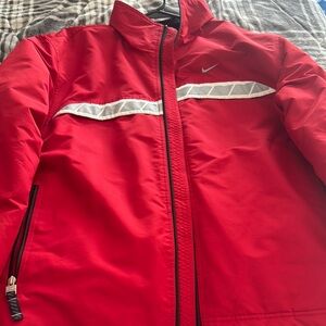 Nike Red and White Windbreaker